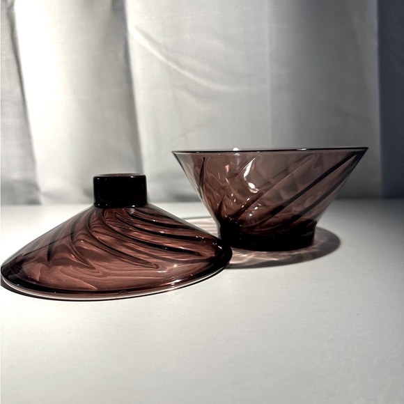 Vintage Hazel Atlas MCM 1960s Amethyst Glass Moroccan Set - Picture 4 of 11